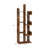 Rustic Brown Tree-Shaped Bookshelf With 8 Storage Shelves, Rounded Corners Bookcase