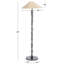 Lampe sur pied argentée 58 po Delphi