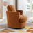 32"W Slipcovered Upholstered Swivel Barrel Chair-1912470068