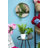 40cm Faux Succulent in Wood Planter