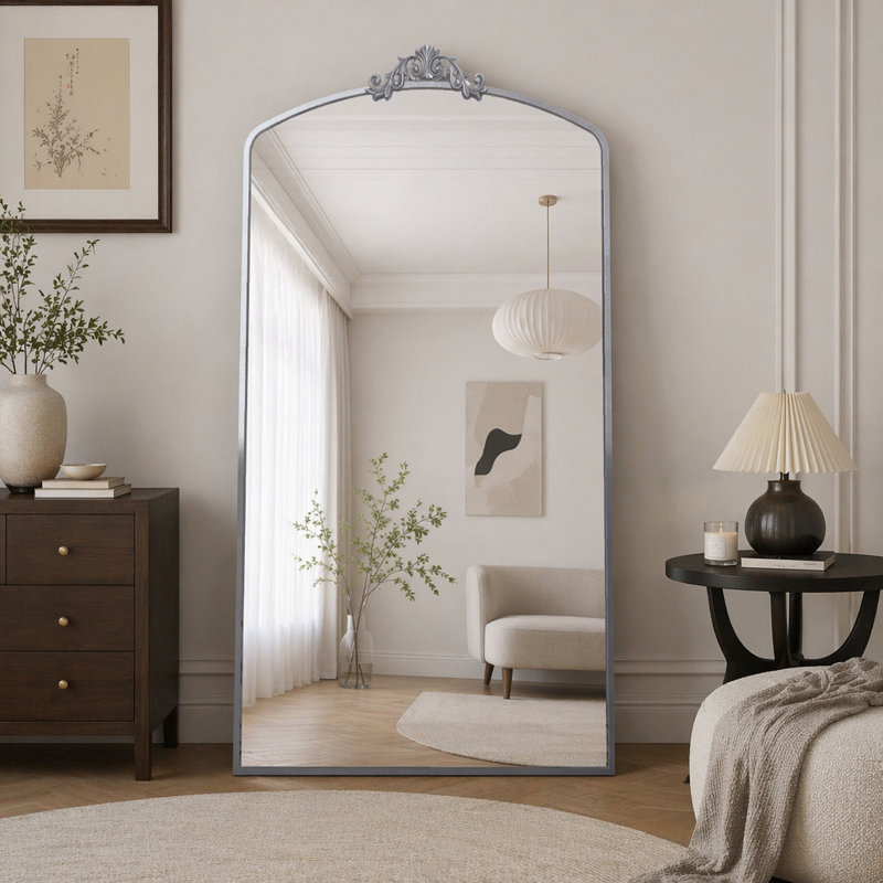 Miroir pleine grandeur, Argent antique