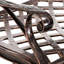 Banc de jardin en fonte d'aluminium Caffey