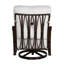 Chaise berçante pivotante à dossier haut Coco avec coussin décoratif