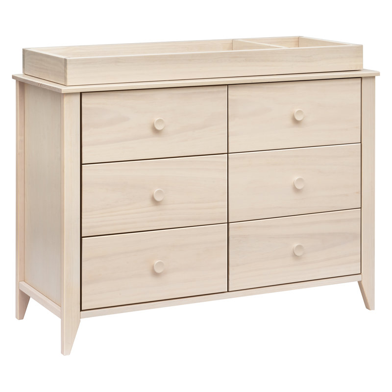 Sprout 6 Drawer Double Dresser, Washed Natural