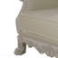 Fauteuil d'appoint en simili cuir et blanc avec 2 coussins