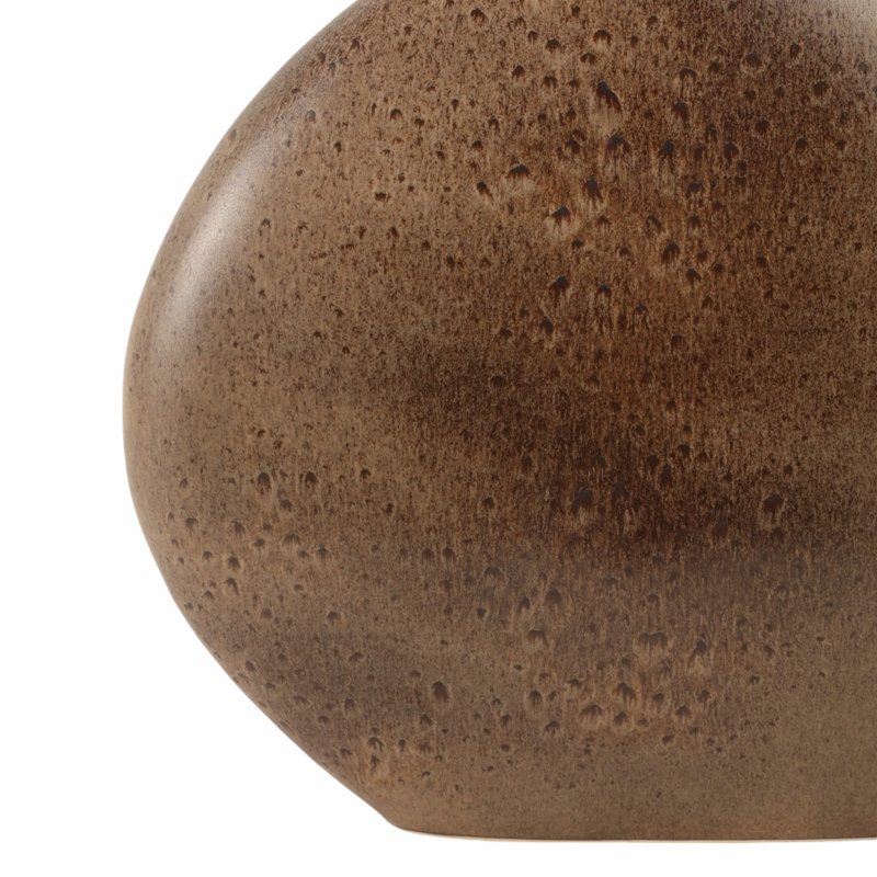 Handcrafted Earthenware Pottery Vase with Organic Shape and Textured Detailing