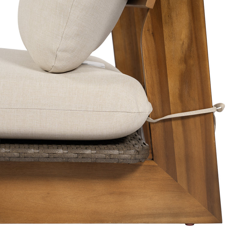 Brisa 51.97 " W Straight Patio Sofa with Cushions