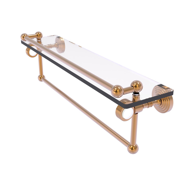 Support à tablette avec barre à serviettes Jarrell, H 5,5 po x l 22 po x P 6,8 po, Bronze brossé
