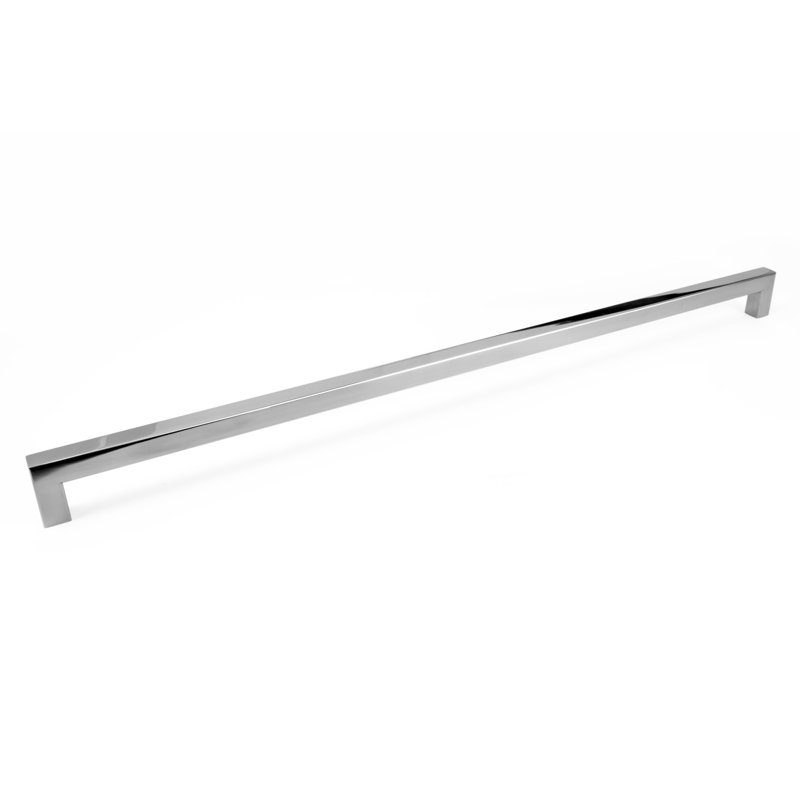 Poignée barre carrée 17,75 po, Chrome poli