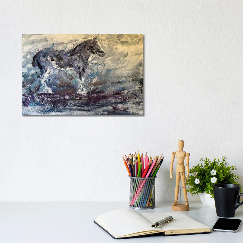 Abstract Horse I by Joseph Marshal Foster - Wrapped Canvas Painting, 20.32 cm H x 30.48 cm W