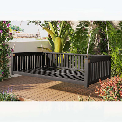 Balancelle de jardin minimaliste pour patio, conception inclinée sécuritaire pour la détente dans la cour arrière