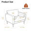 Fauteuil club capitonné à accoudoirs carrés en similicuir avec 2 coussins-1509266250
