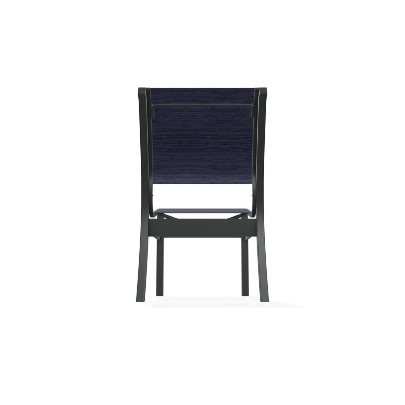Leeward Outdoor Dining Chair, Graphite, Collect Indigo