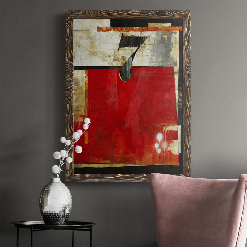 Makenlie Lucky No. 7, reproduction d'art sur toile, H 43,5 po x l 31,5 po x P 1 po, Noyer