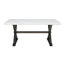Silvester 4 - Person Marble Top Trestle Dining Set