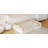 Wood Full Size Upholstered Platform Bed with Guardrail and Pillow, Beige-2116018233