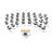 Novelty 33 Person Flip Top 22'' L Modular Training Table and Chair Set with Casters and Modesty Panel