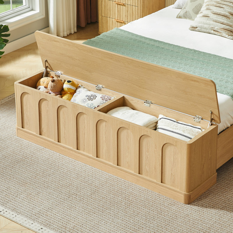 Lit Queen avec rangement, plateforme moderne en MDF et bois de chêne pour chambre à coucher, Brun 2