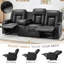Canapé inclinable avec console et haut-parleurs Bluetooth, canapé inclinable manuel-1381130584