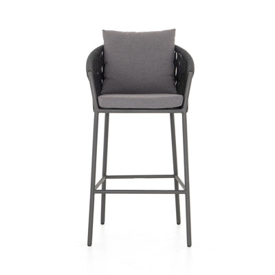 Teak Patio Bar Stool with Cushion