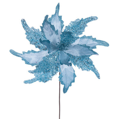 18" x 20" Grand Velvet Poinsettia Stem. It includes two pieces per bag.