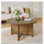 Table basse 32 po en rotin, table basse ronde en bois tissé de rotin