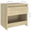 Cryal 40cm W Manufactured Wood Bedside Table-61746028