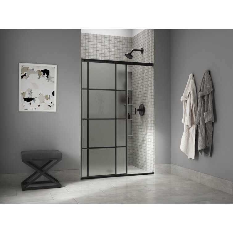 Fab Glass and Mirror 44'' - 48'' W x 70'' H Double Sliding