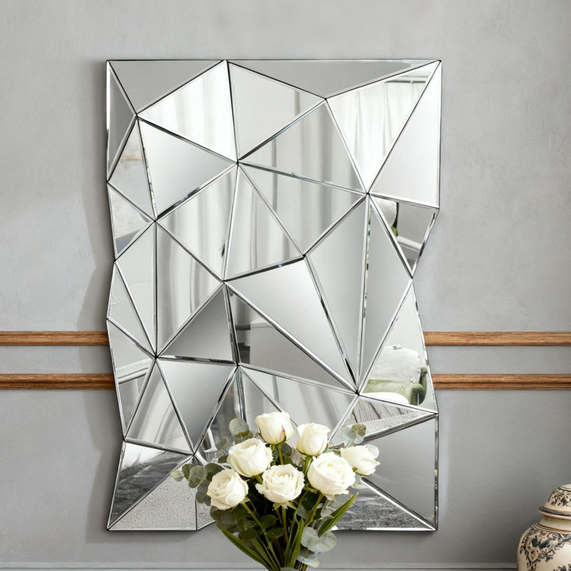   Wall Decor Mirror Glass Rectangle Accent Wall Mirror 