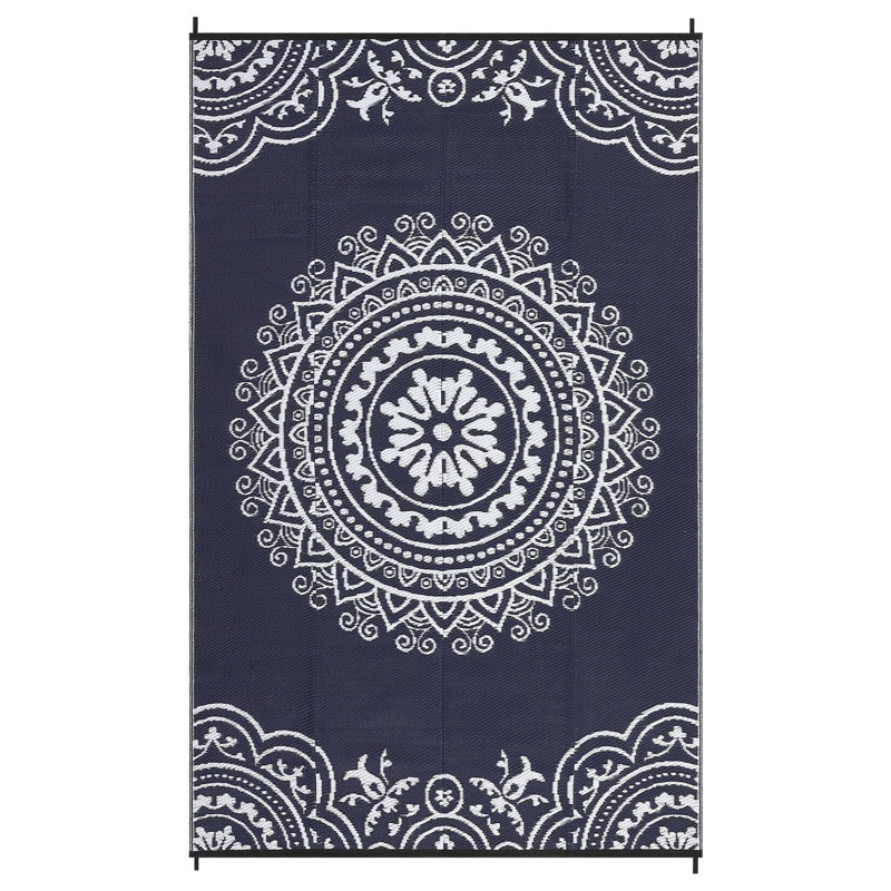 Tapis réversibles, tapis de paille en plastique, tapis moderne, Rectangle de 5 pi x 8 pi