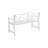 Outdoor Garden Patio Bench,Iron Metal Steel Frame Park Bench With Backrest And Armrest, Slatted Seat For Park, Yard & Porch, Balcony, Accommodates 2-3 People,White