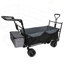Chariot pliable avec poignée à pousser de 480 lb avec auvent, roues tout-terrain, conception pliable légère pour le camping et plus