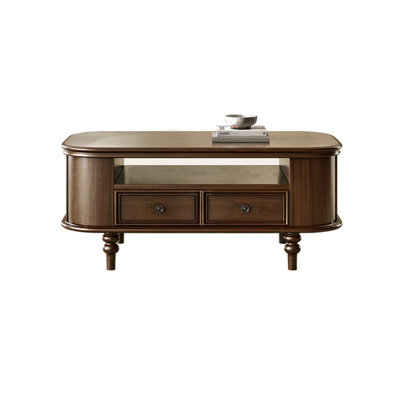 Table basse European Country Retro, Noyer clair
