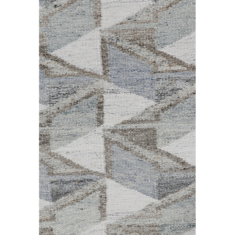 Scandinavian Wool Geometric Area Rug, Runner 2'6" x 8'