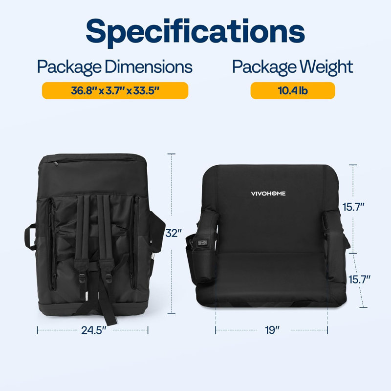 heated Stadium Seats With Back Support And Cushion