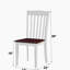 Chaise d'appoint peinte en chêne et blanc Leigh (ensemble de 2 pièces)