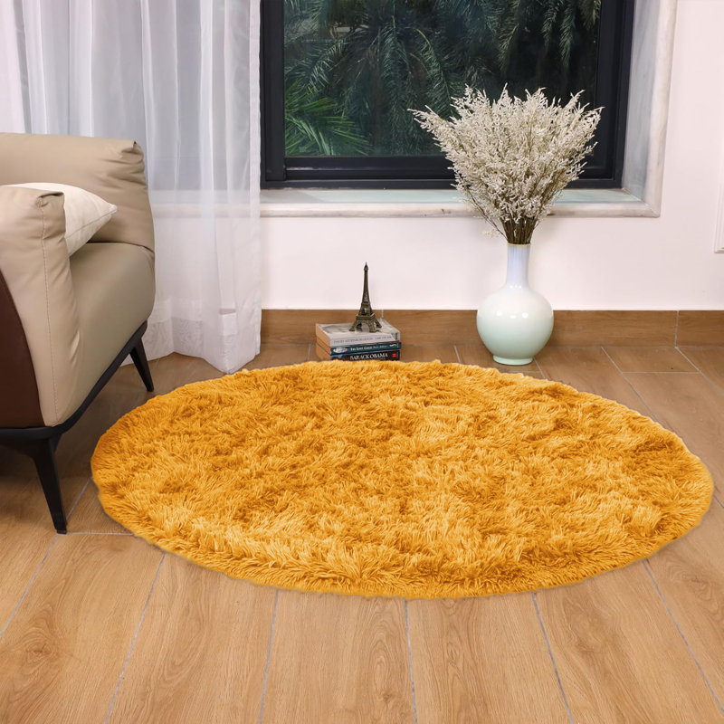 Alinde Standard Shag 120cm X 120cm Area Rug