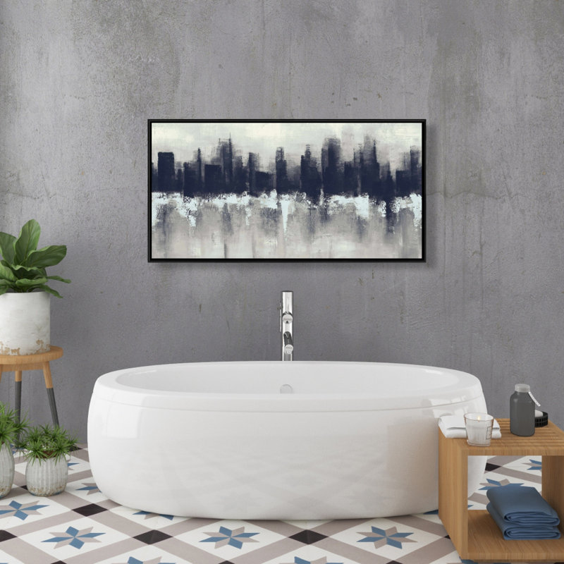 Dark city - 24"x48" Framed canvas