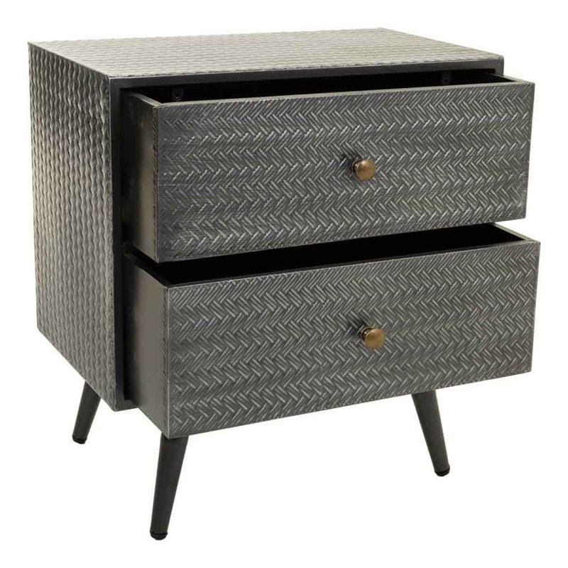 Hunsicker 50cm W Metal Bedside Table