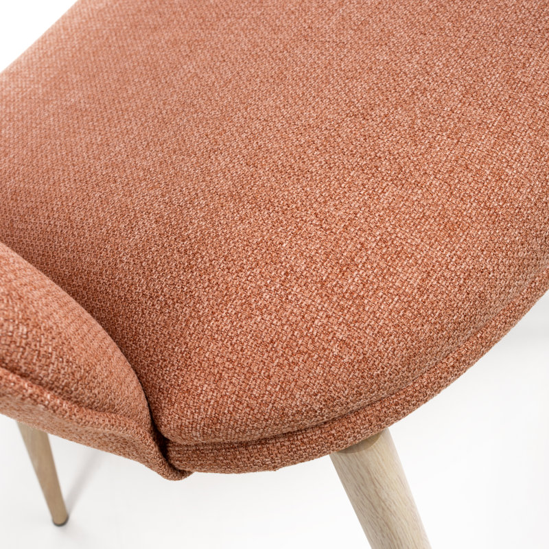 Asenath 49cm H Polyester Upholstered Armchair, Brick