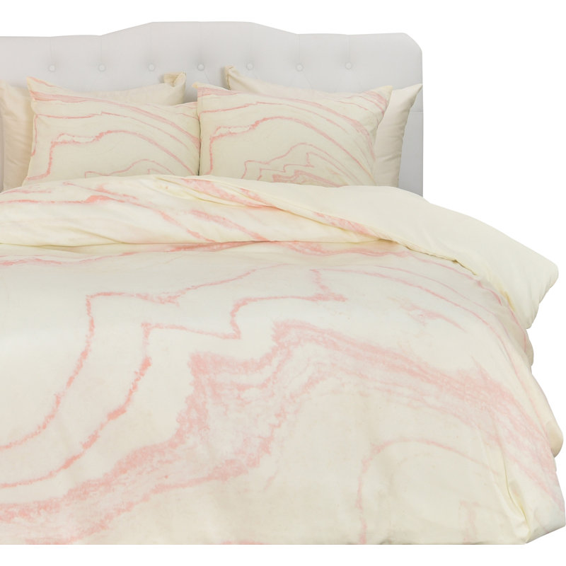 Rebecca Allen Modern & Contemporary Polyester Marble Duvet Cover, Twin/Twin XL
