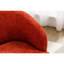 Chaise pivotante en chenille remplie de mousse, orange, avec un élégant tissu d'aspect rembourré pour un siège de soutien-1155953329