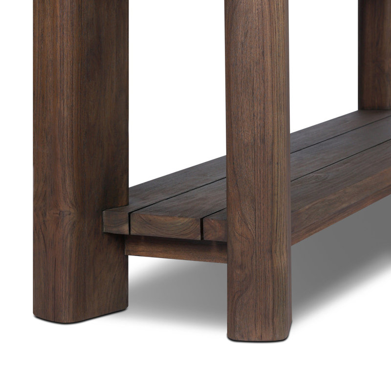 Soho Outdoor Console Table-Stained Saddle Brown