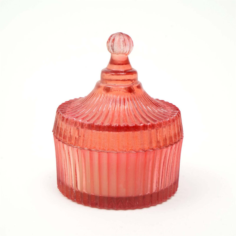 Bougie en cire parfumée Posh Radiance - orange, vase en verre fait à la main, mélange de cire de soja pour une combustion durable et une ambiance améliorée