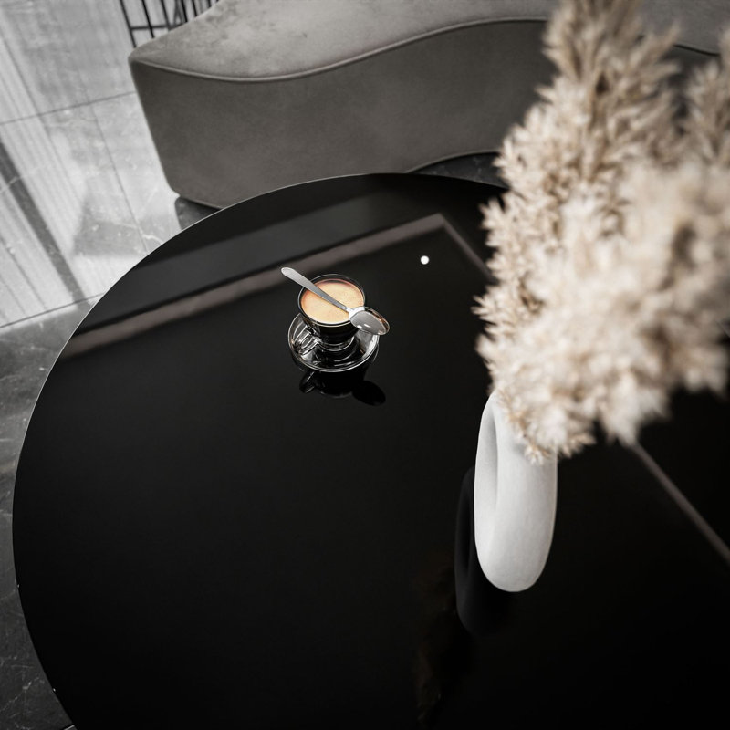 Terrio Frame Coffee Table, Black/Gold, High-gloss Black