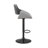 Mid-century Adjustable Height Bar Stool with Arms in Faux Leather and Metal-1929717823-1929717816