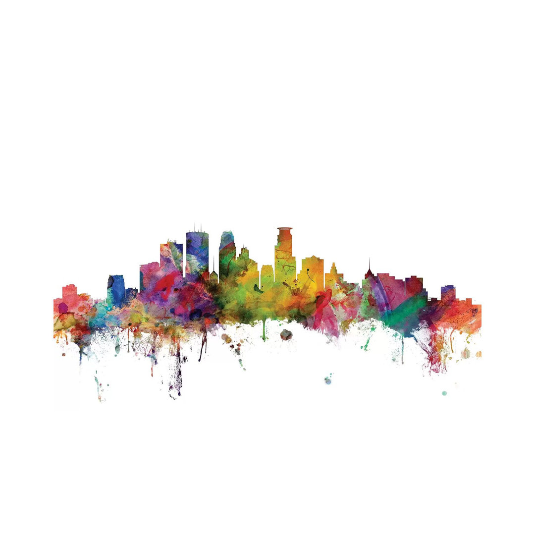 Minneapolis, Minnesota Skyline by Michael Tompsett - Wrapped Canvas Gallery-Wrapped Canvas GiclÃ©e