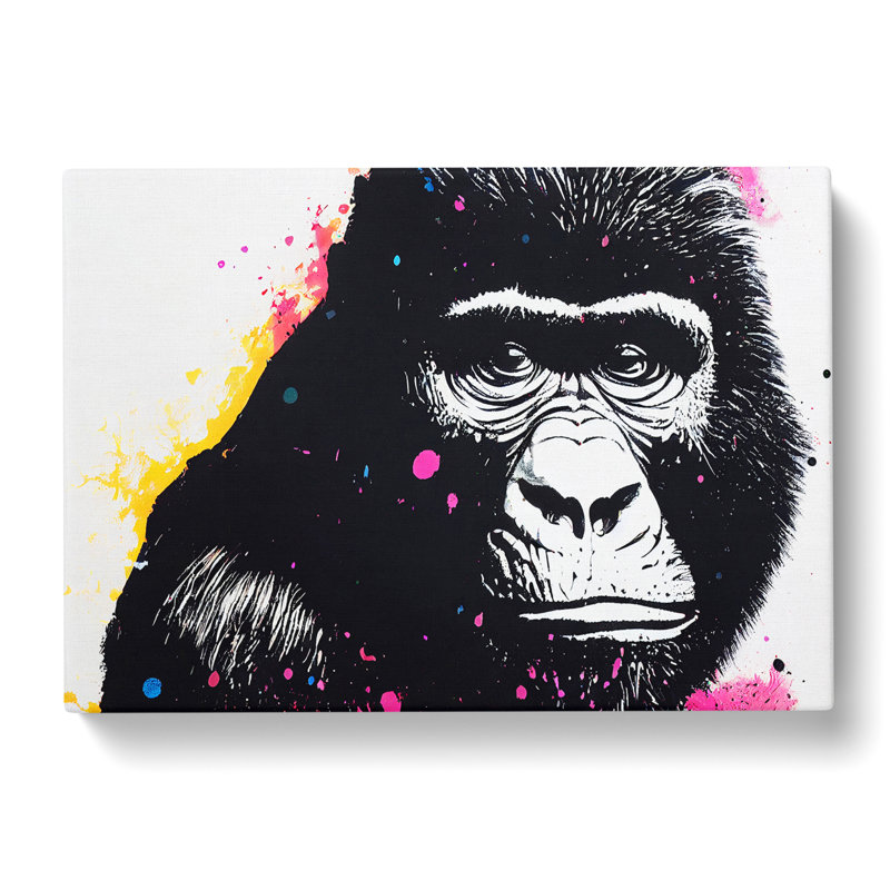 Gorilla Painted Vol.3 - Wrapped Canvas, 35cm H x 50cm W x 3cm D