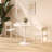 24" Tulip Round Pedestal Dining Table With Metal Base,White-842199144-852858337