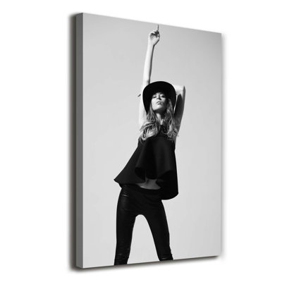 Woman In Black - Wrapped Canvas Print